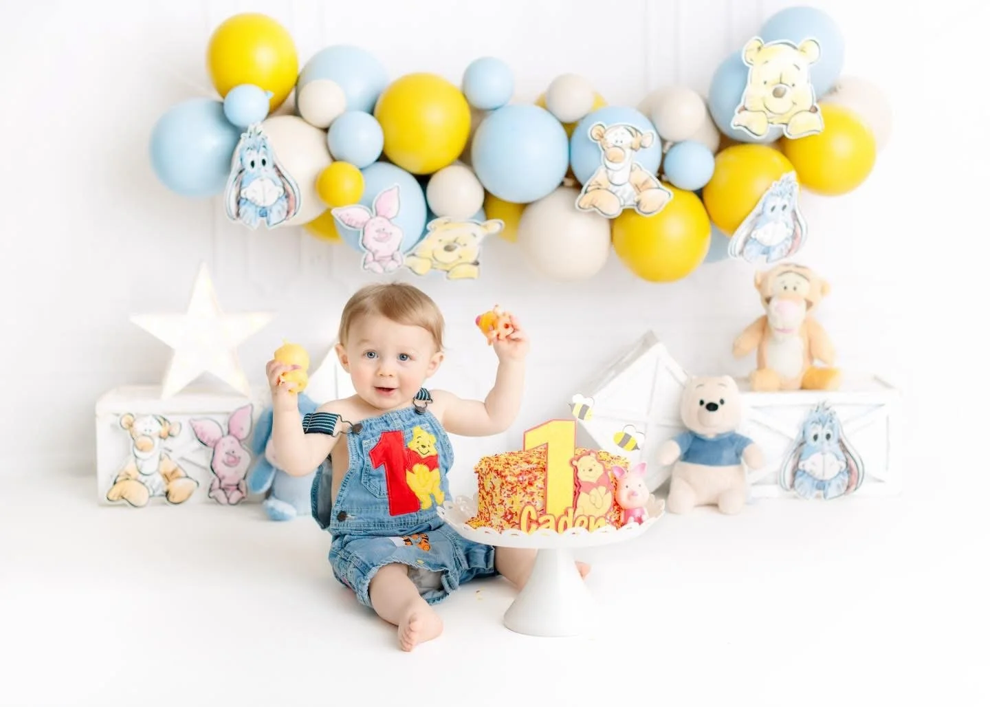 Milk bath portrait from a first birthday session