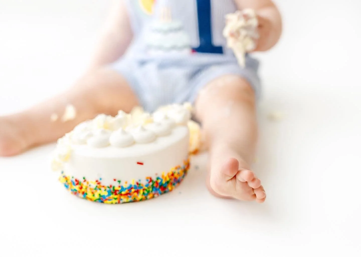 Milk bath portrait from a first birthday session