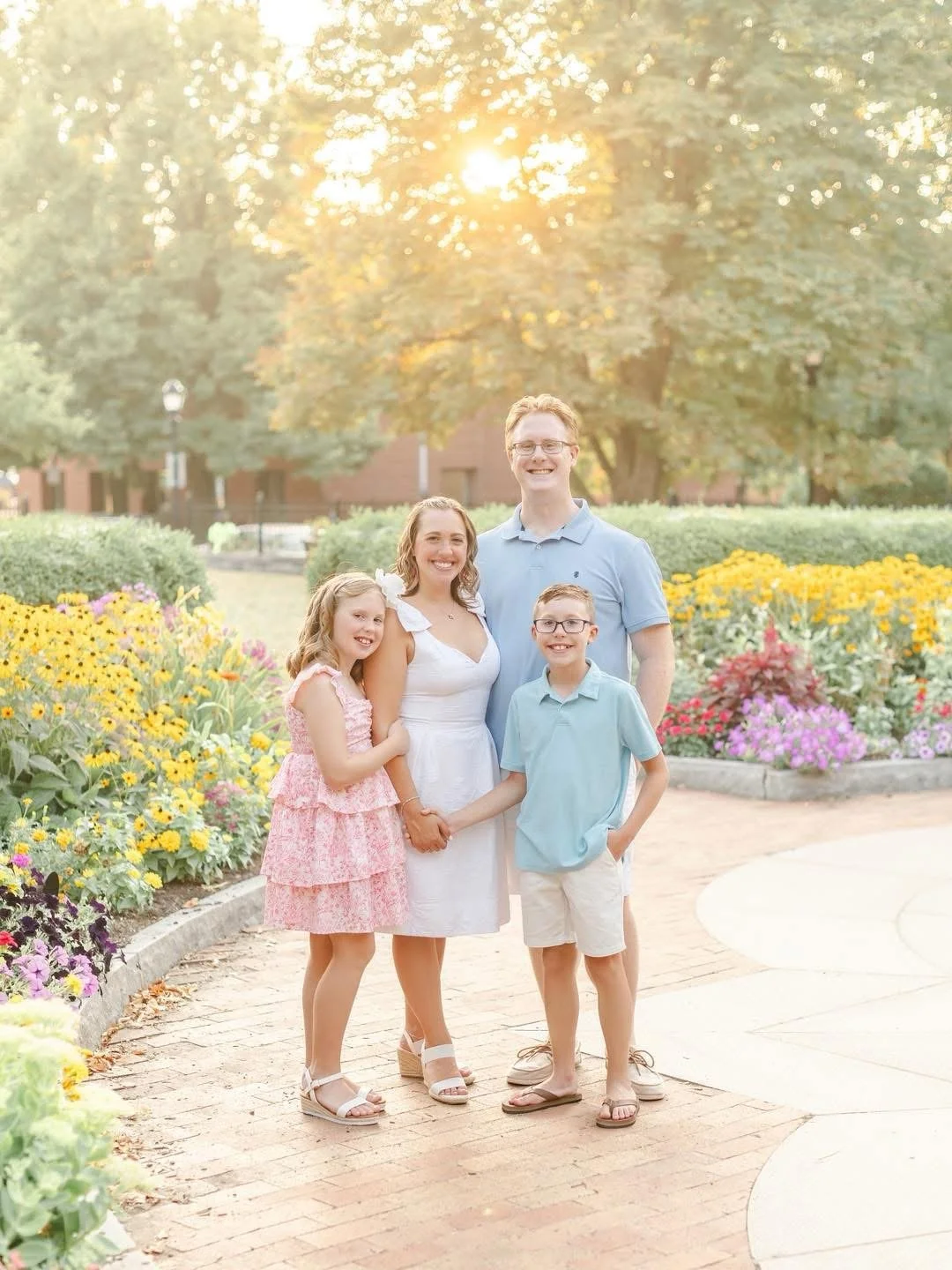 Parents and children during a relaxed family session near Syracuse, NY