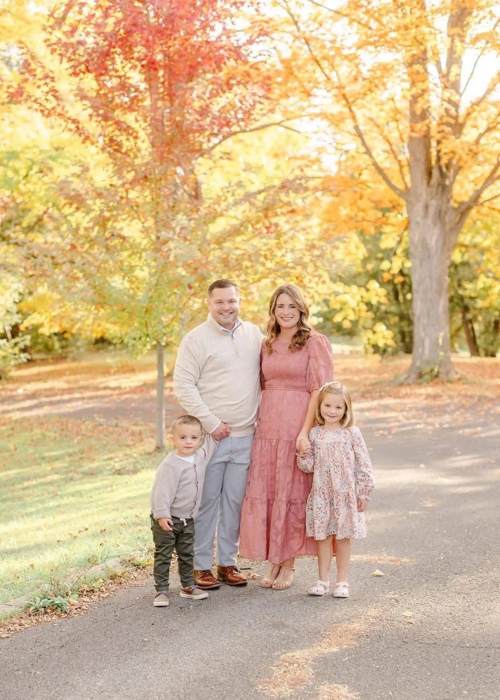 Candid moment from a Central New York family portrait session
