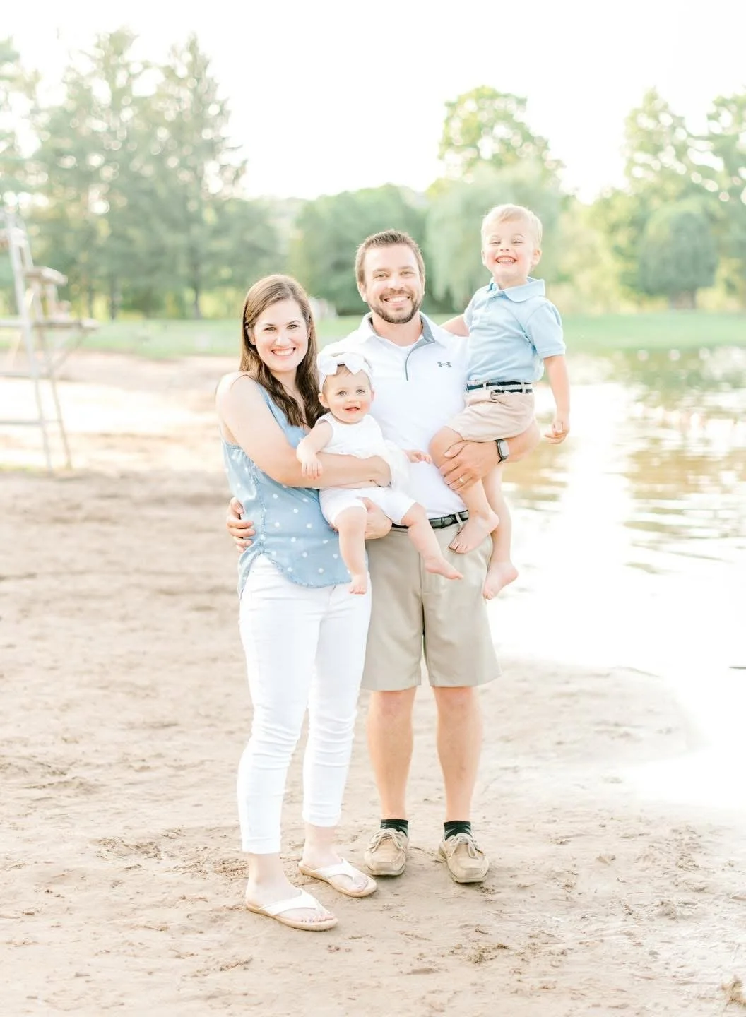 Parents and children during a relaxed family session near Syracuse, NY