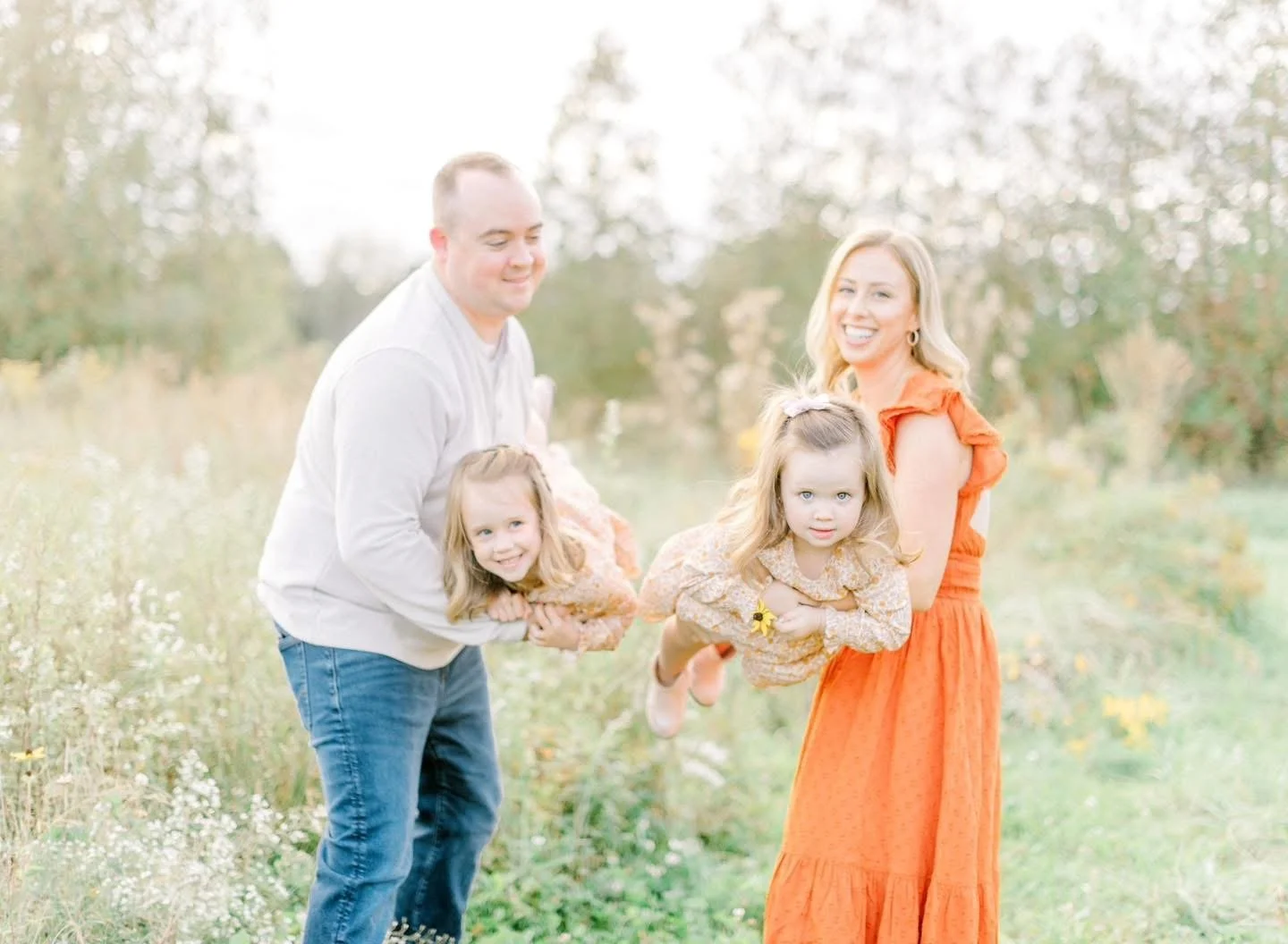 Candid moment from a Central New York family portrait session