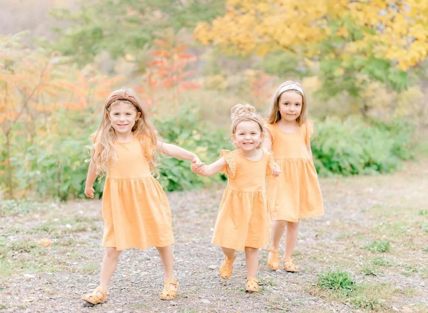 Family photographed together outdoors in Central New York