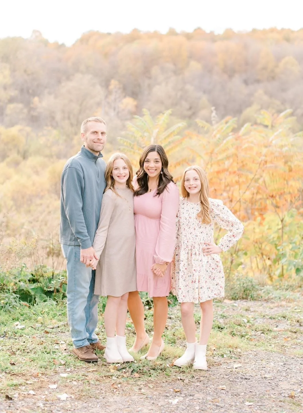 Parents and children during a relaxed family session near Syracuse, NY