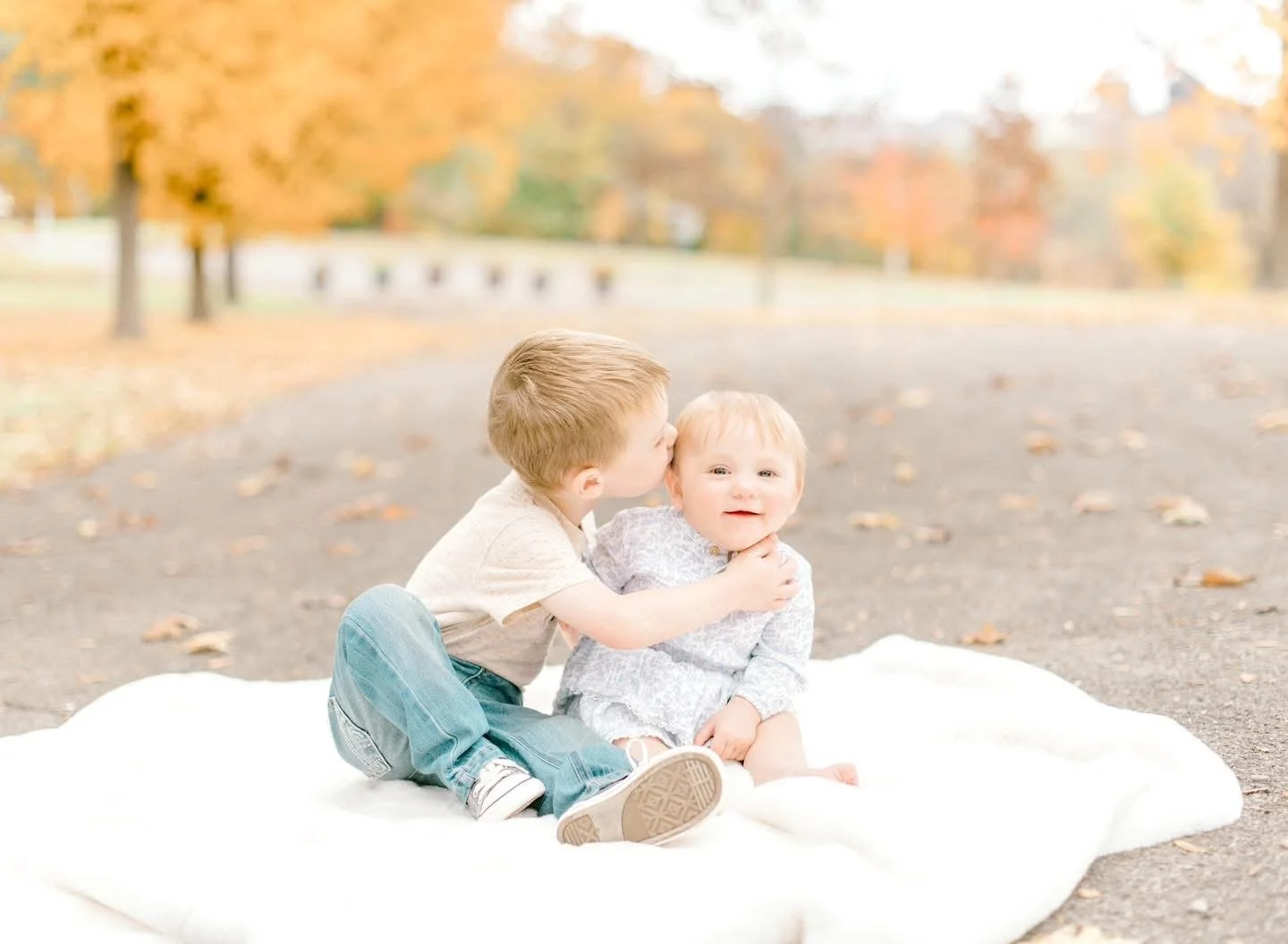 Parents and children during a relaxed family session near Syracuse, NY