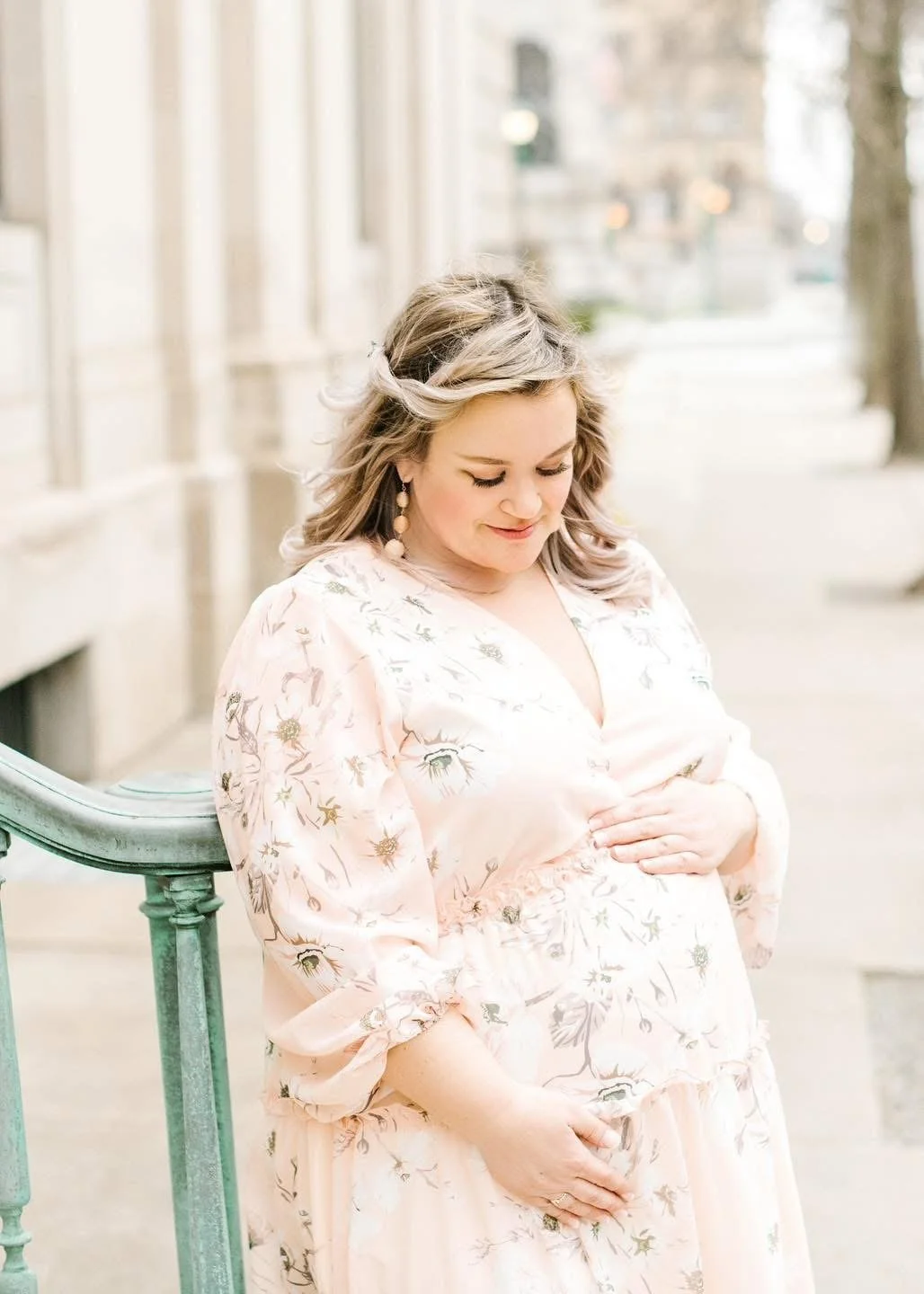 Maternity portrait taken outdoors in Central New York
