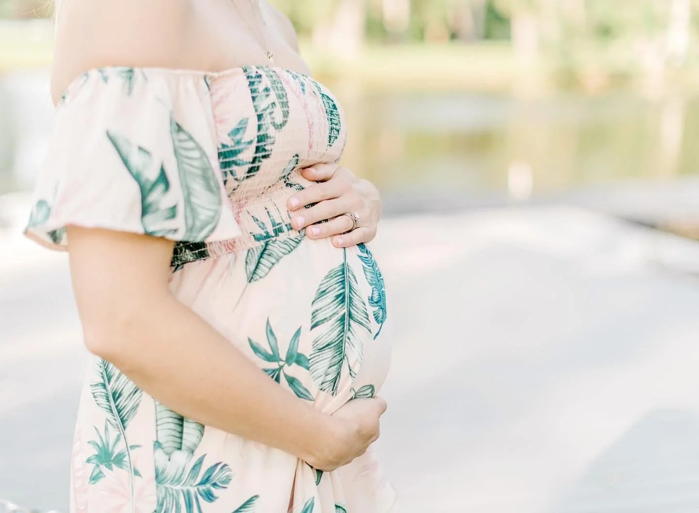 Maternity portrait taken outdoors in Central New York