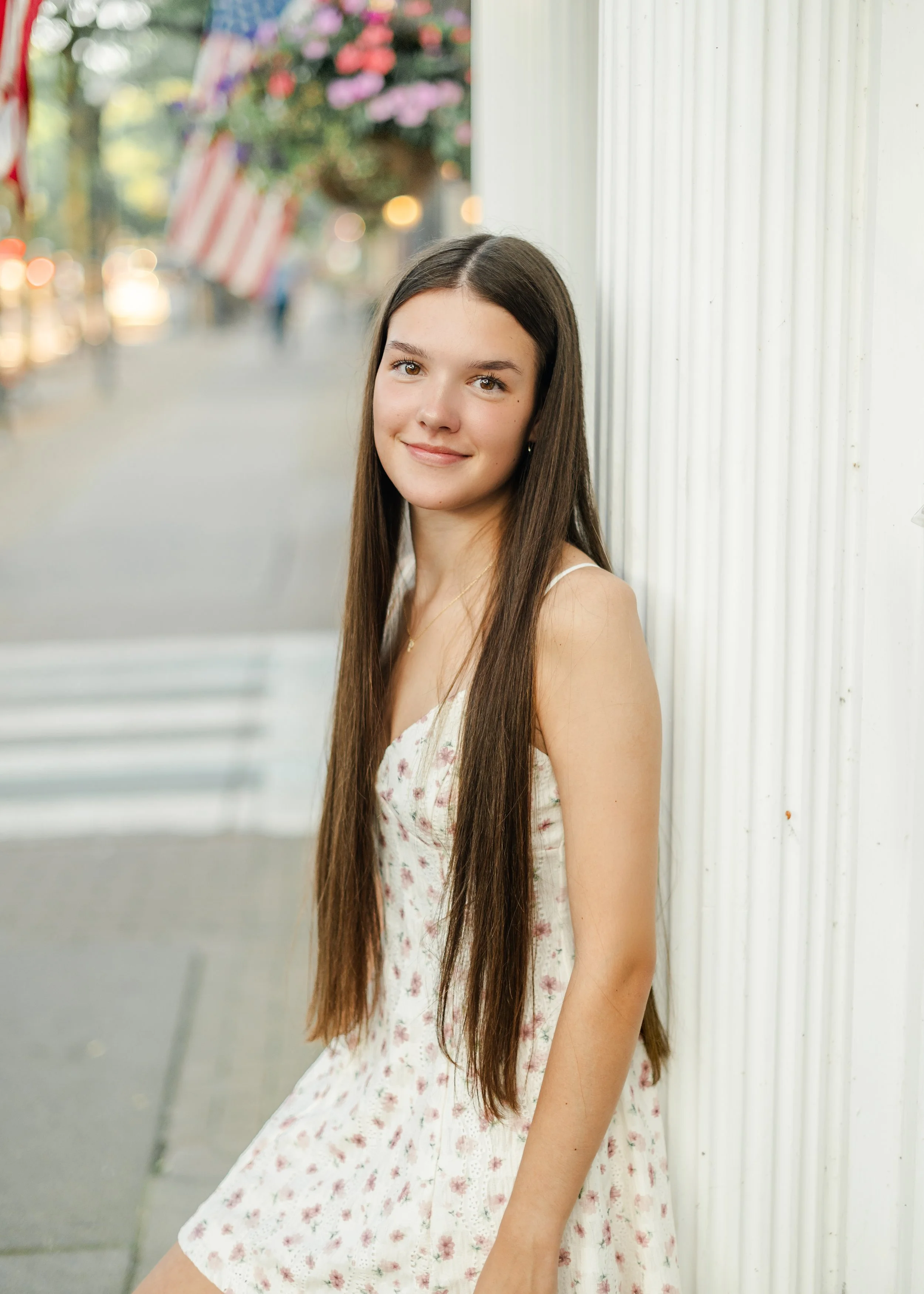 Relaxed senior portrait in natural evening light