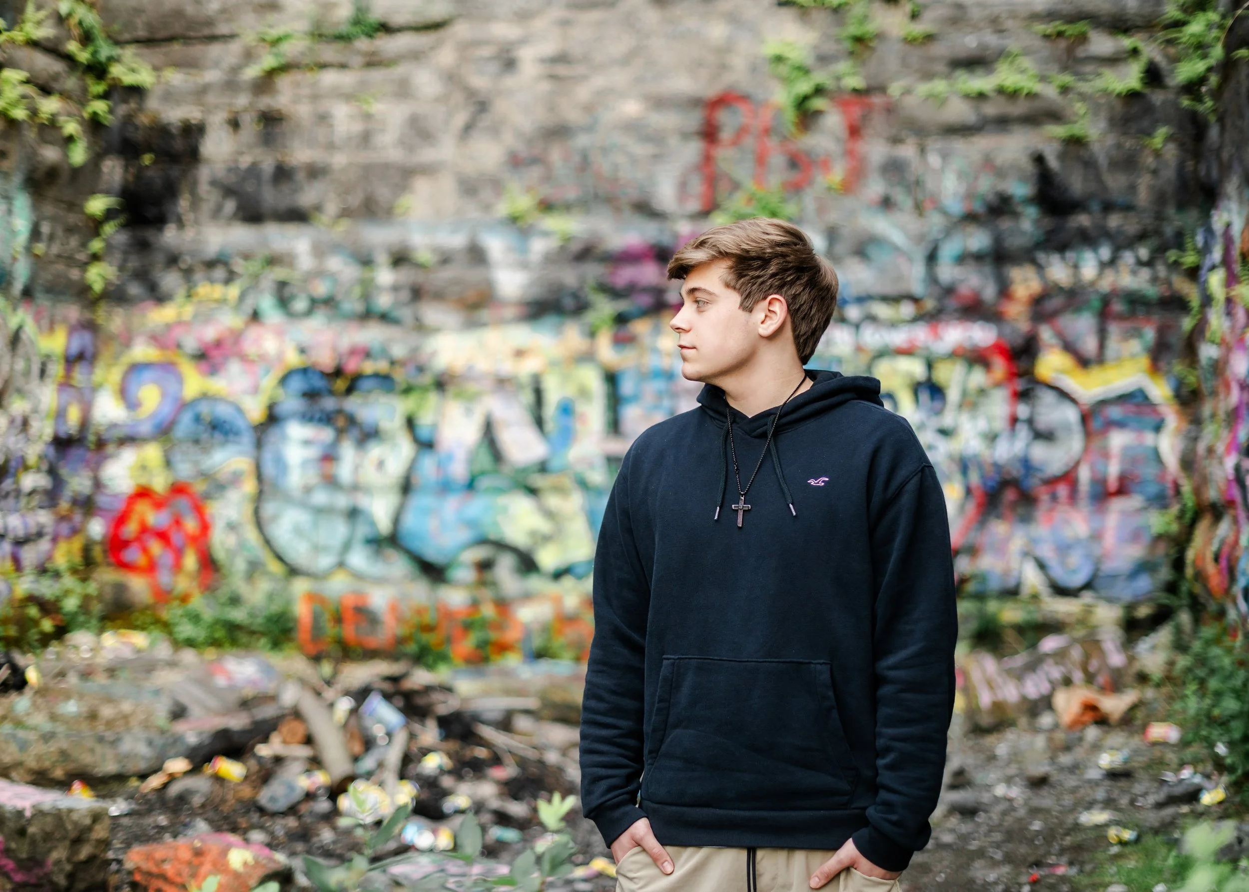 Graduating senior photographed during an outdoor session