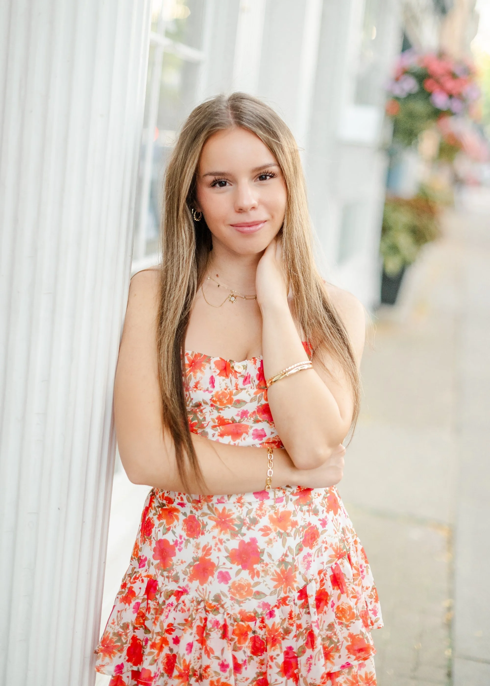 Relaxed senior portrait in natural evening light
